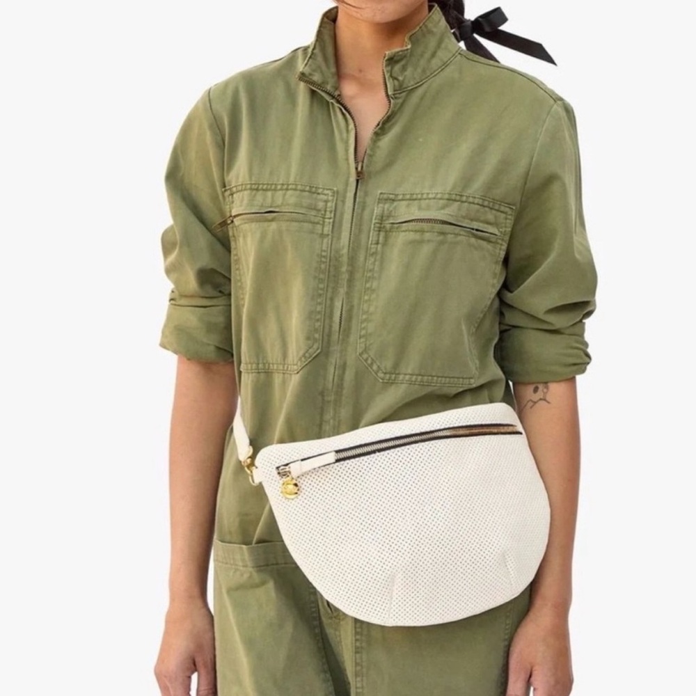 Clare V. Grande Fanny—Cream Perforated
